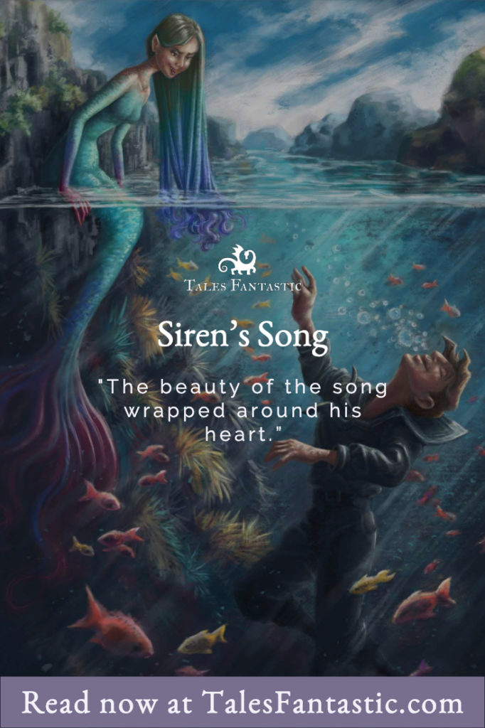 A sailor is on his way home to his wife and child, but has an encounter with a siren. #siren #mermaid #illustratiion #fantasy